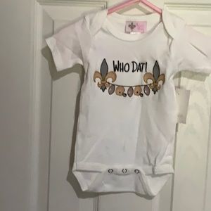 Who Dat Bayou Baby embroidered onesie